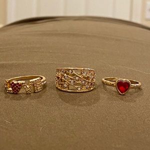 3 gold rings (new)